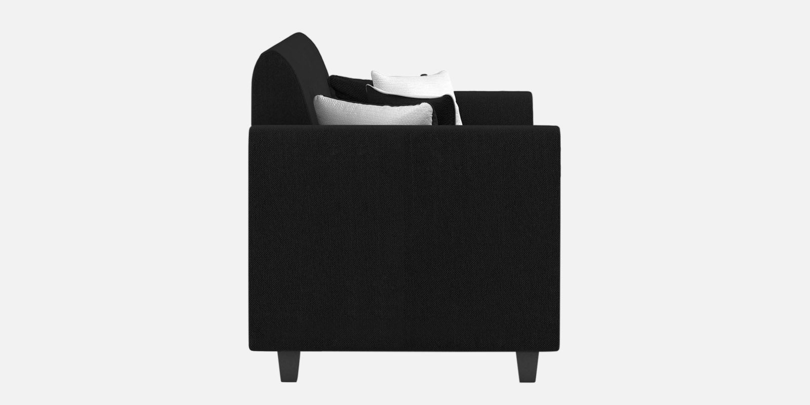 Denmark Fabric 3 Seater Sofa in Zed Black Colour