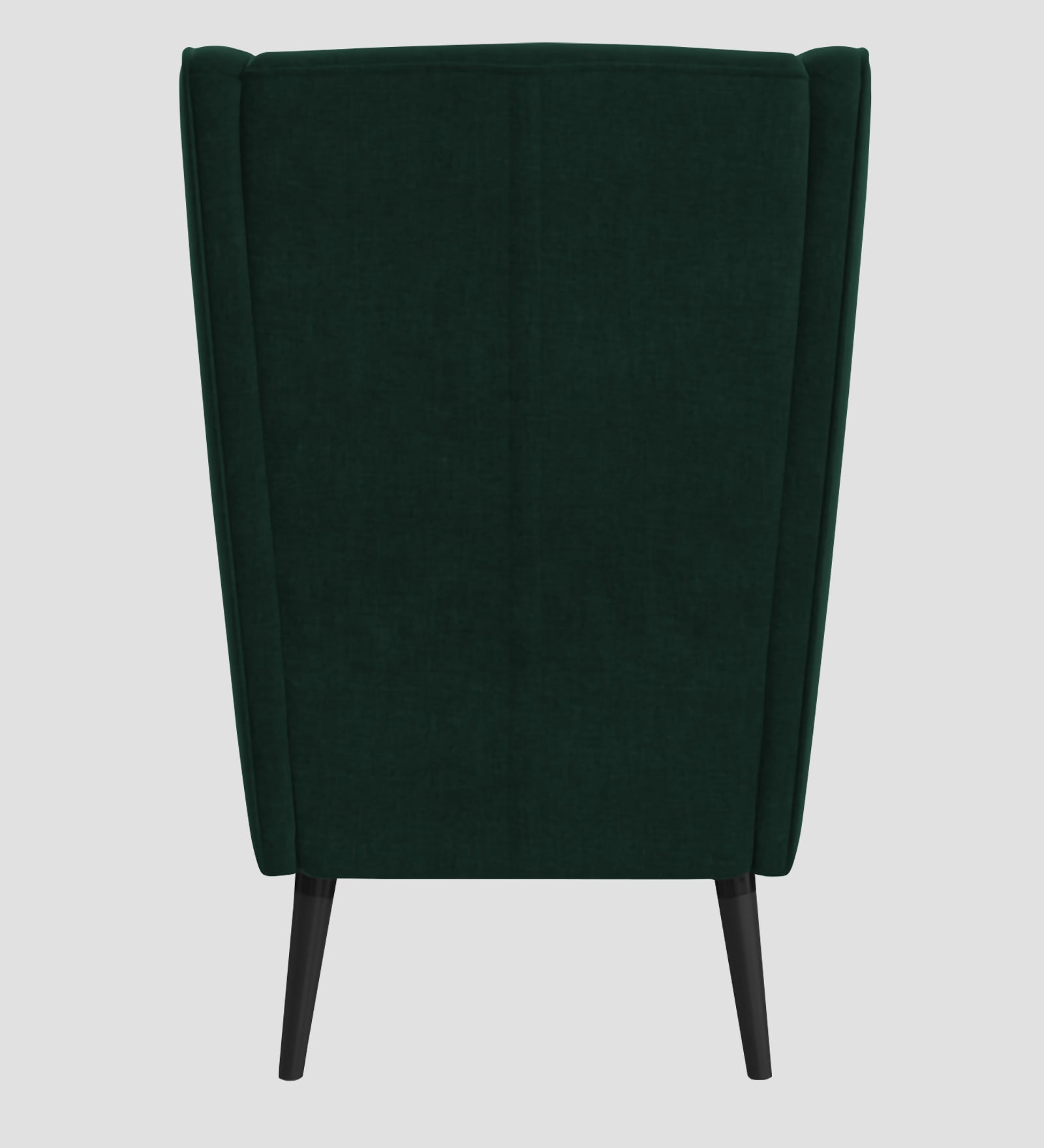 Niya Velvet 1 Seater Wing Chair in Forest Green Colour