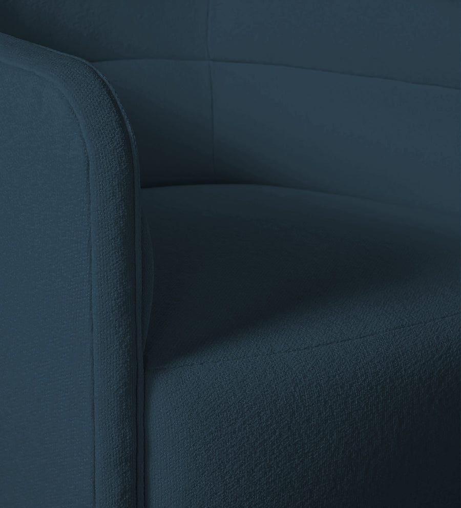 Ria Fabric Swivel Chair In Cool Blue Colour - Febonic Living