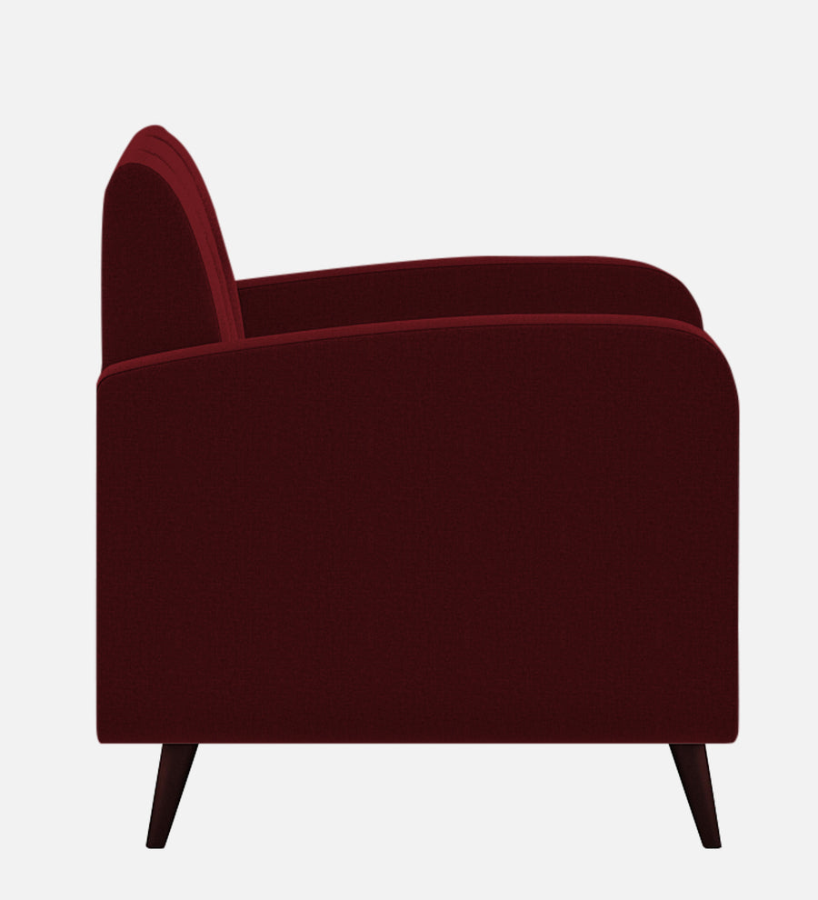 Wiki Velvet 1 Seater Sofa In Dark Maroon Colour - Febonic Living