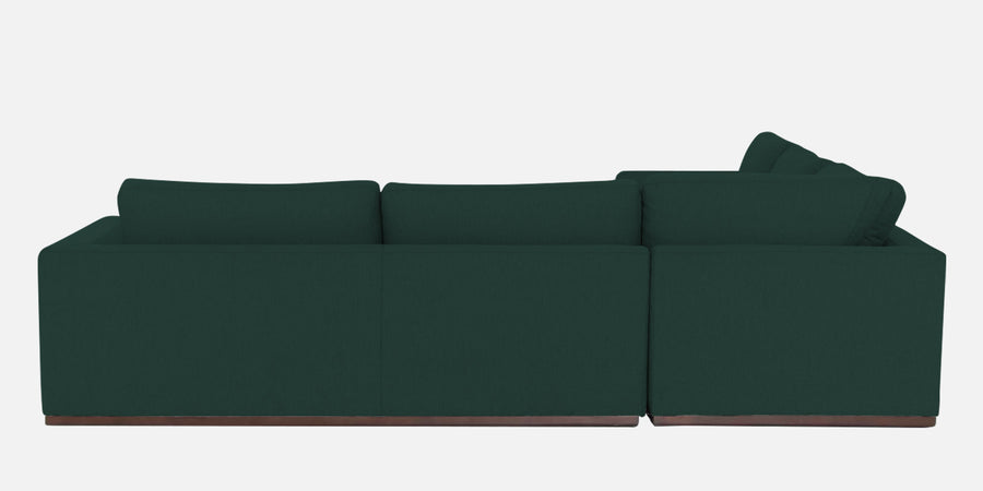 Freedom Velvet 6 Seater Rhs Corner Sofa In Forest Green Colour With Ottoman - Febonic Living
