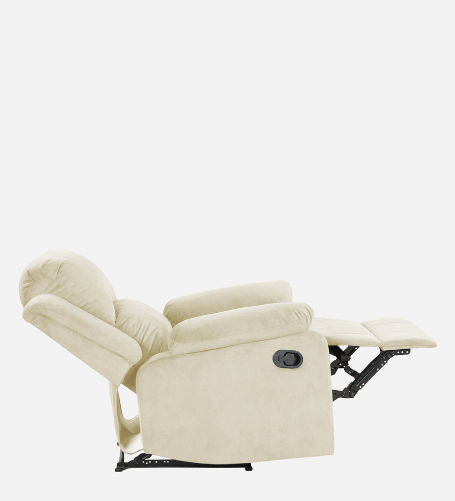 Lexi Fabric 1 Seater Motorized Recliner In Warm White Colour - Febonic Living