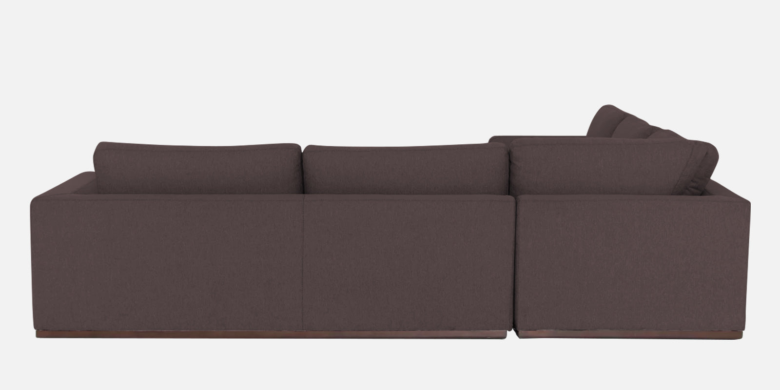 Freedom Velvet 6 Seater RHS Sectional Sofa In Mocha Brown Colour With Ottoman