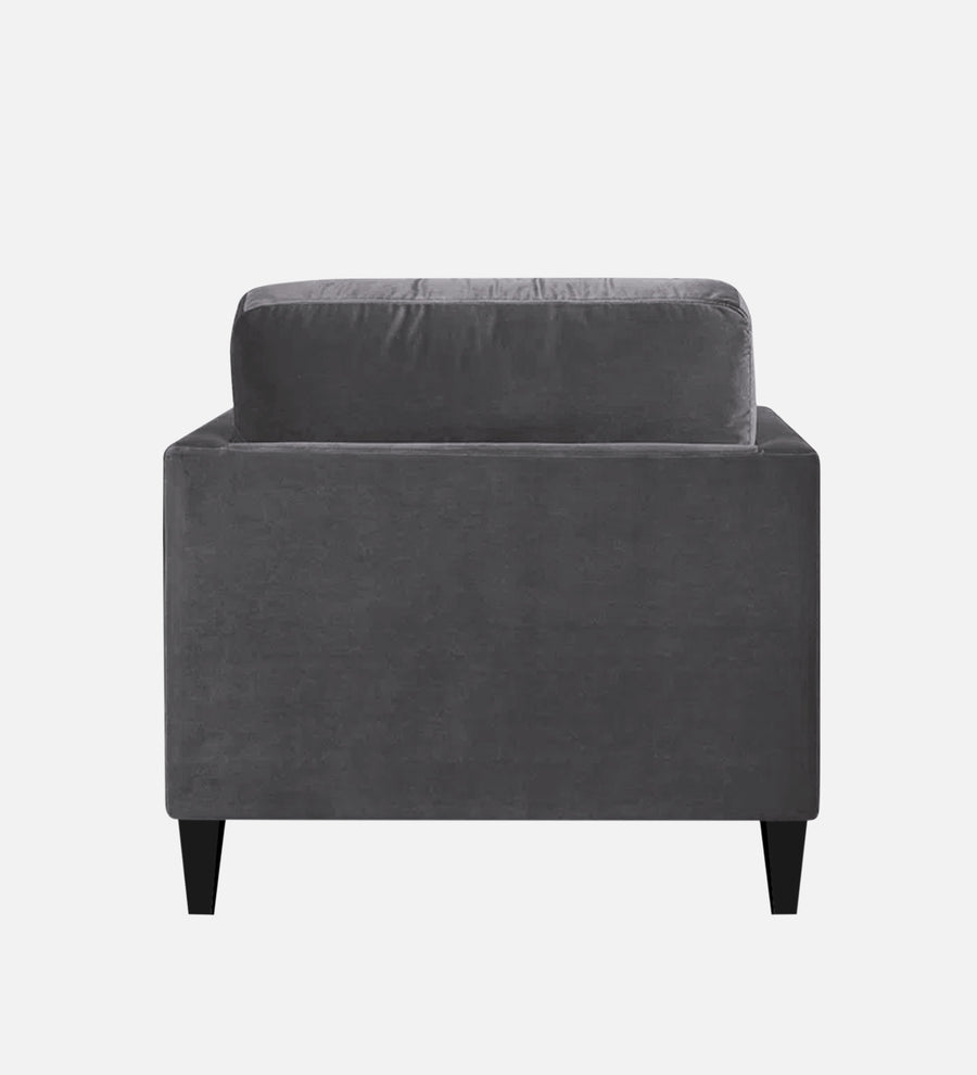 Makou Velvet Chaise Lounger In Davy Grey Colour - Febonic Living