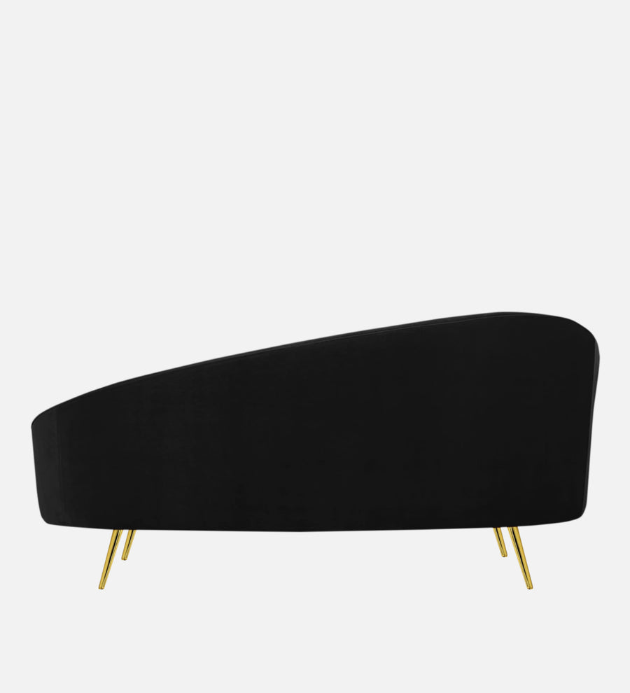 Cely Velvet Rhs Chaise Lounger In Adam Black Colour - Febonic Living