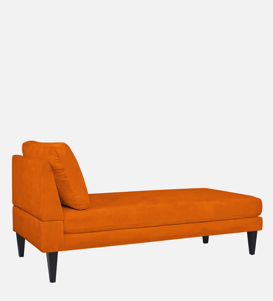Nadia Fabric Chaise Lounger In Vivid Orange Colour - Febonic Living
