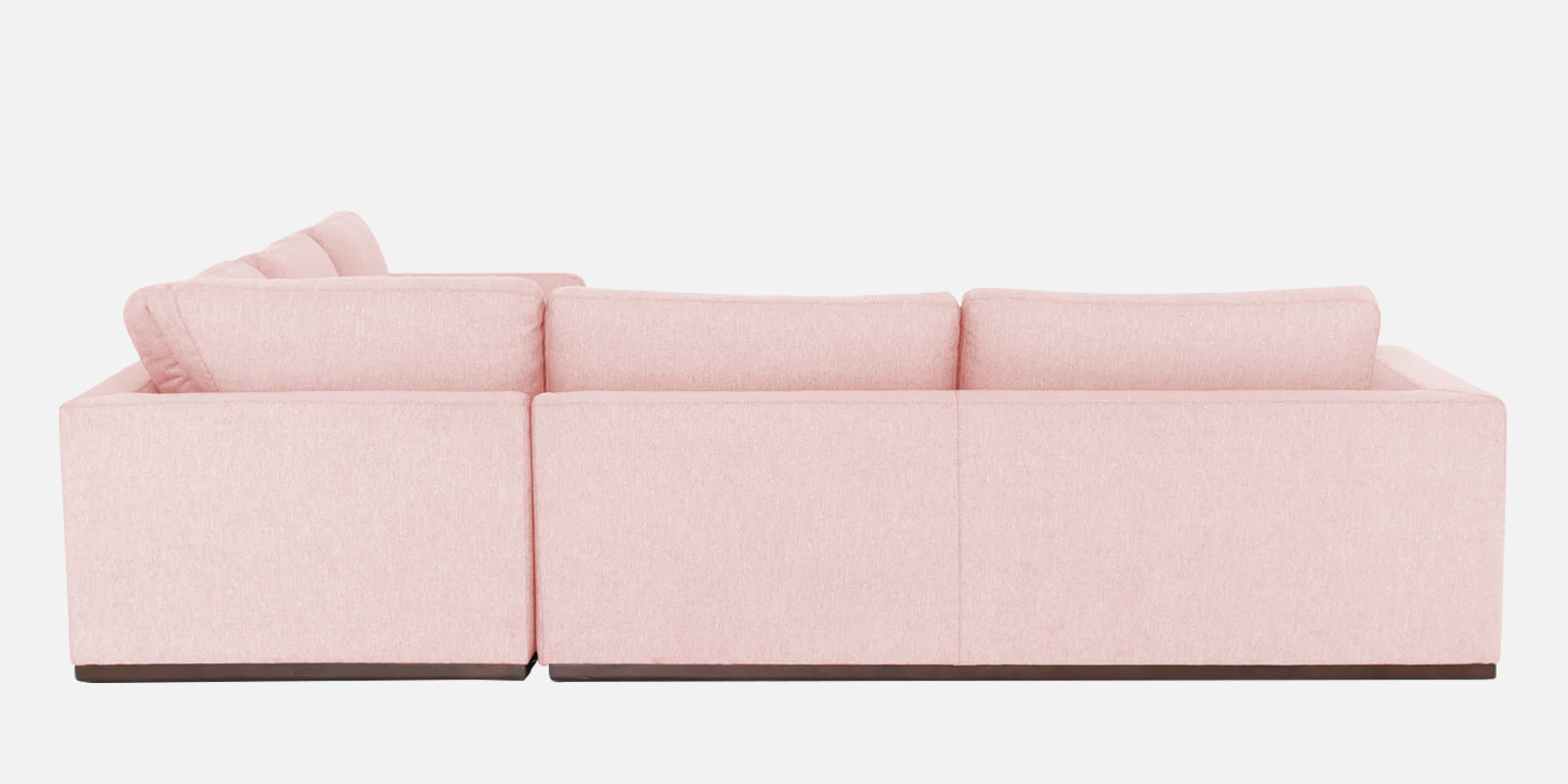 Freedom Velvet 6 Seater LHS Sectional Sofa In Millennial Pink Colour