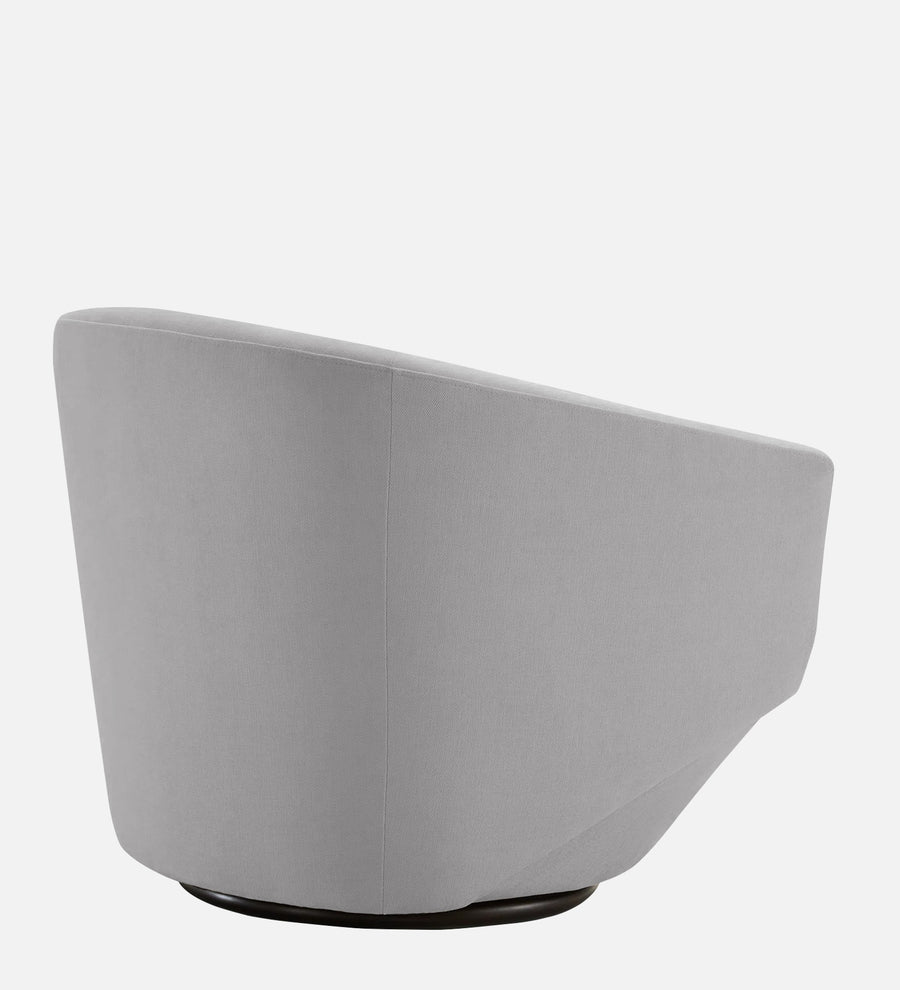 Haddie Velvet Swivel Chair In Light Grey Colour - Febonic Living