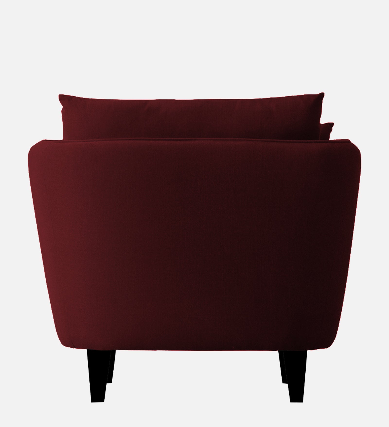 Norway Velvet 1 Seater Sofa In Dark Maroon Colour