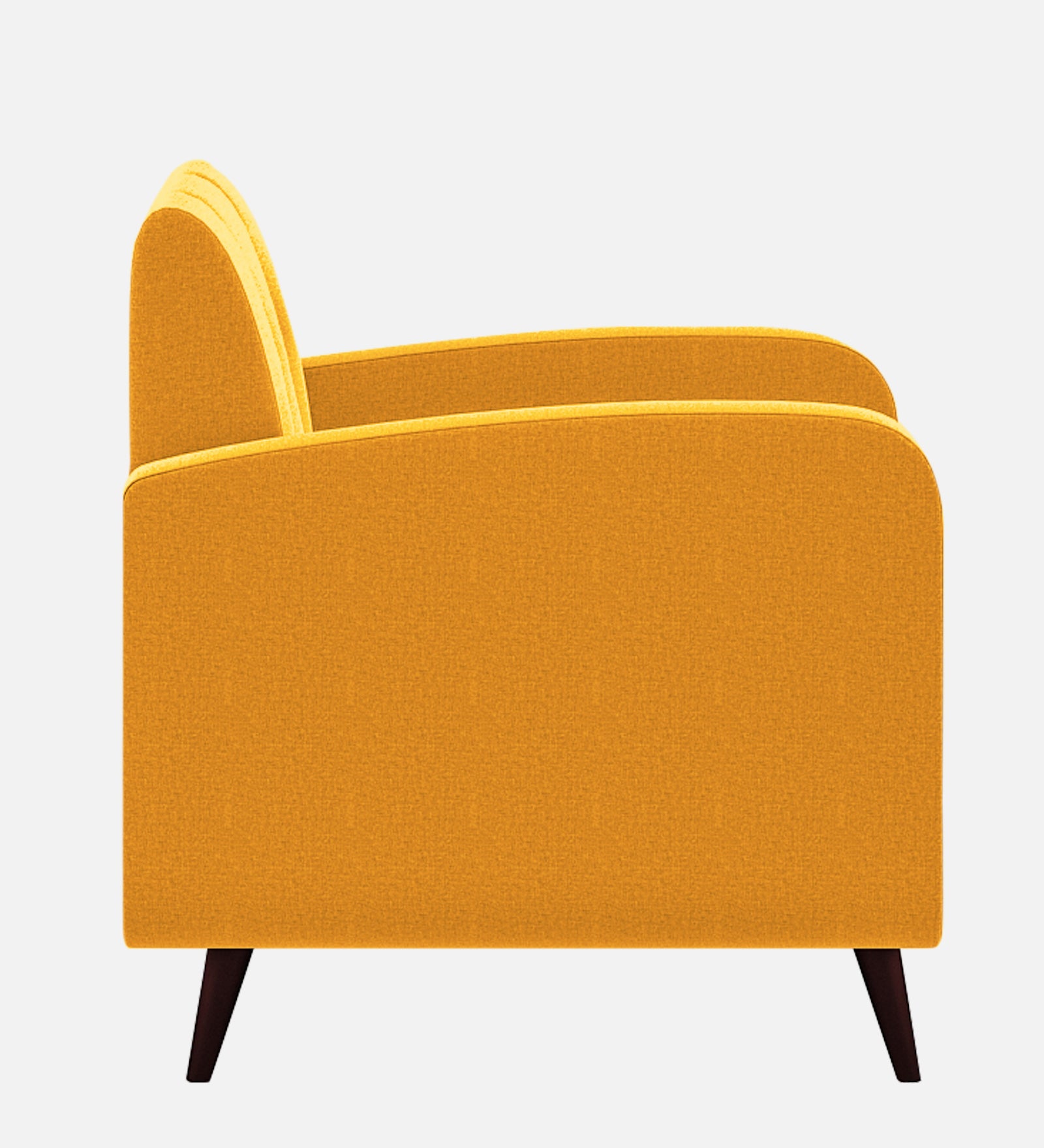 Wiki Velvet 1 Seater Sofa in Safforn Yellow Colour