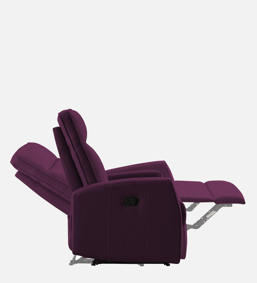 Logan Fabric 1 Seater Motorized Recliner In Greek Purple Colour - Febonic Living