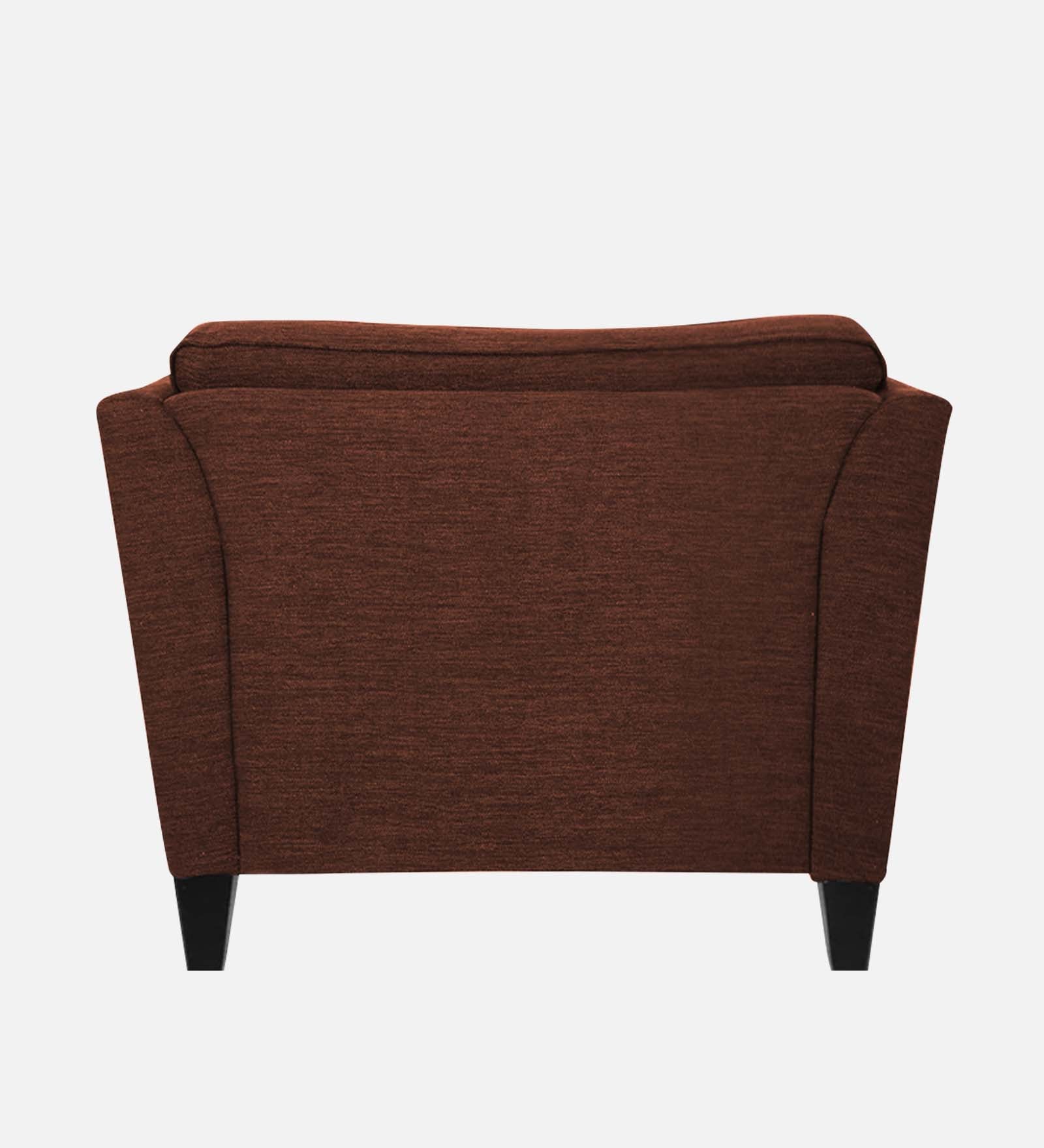 Nigar Fabric 1 Seater Sofa in Coffee Brown Colour