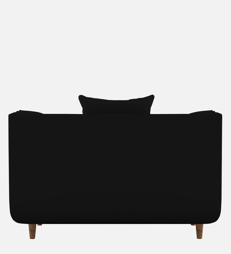 Sumo Velvet 1 Seater Sofa In Adam Black Colour - Febonic Living