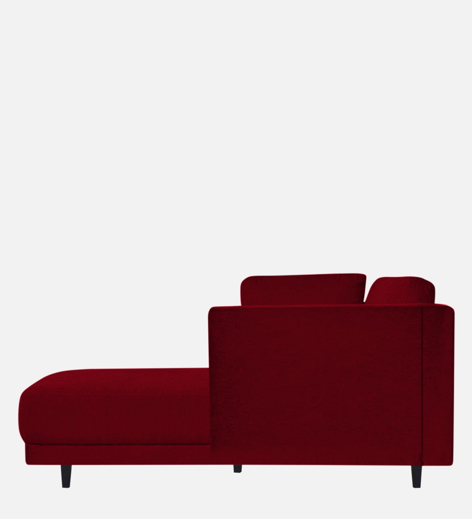 Jonze Velvet RHS Chaise Lounger in Cherry Red Colour