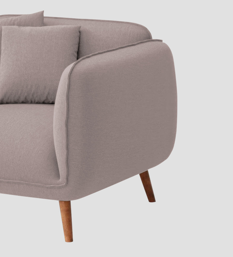 Zia Fabric 1 Seater Sofa In Almond Beige Colour - Febonic Living