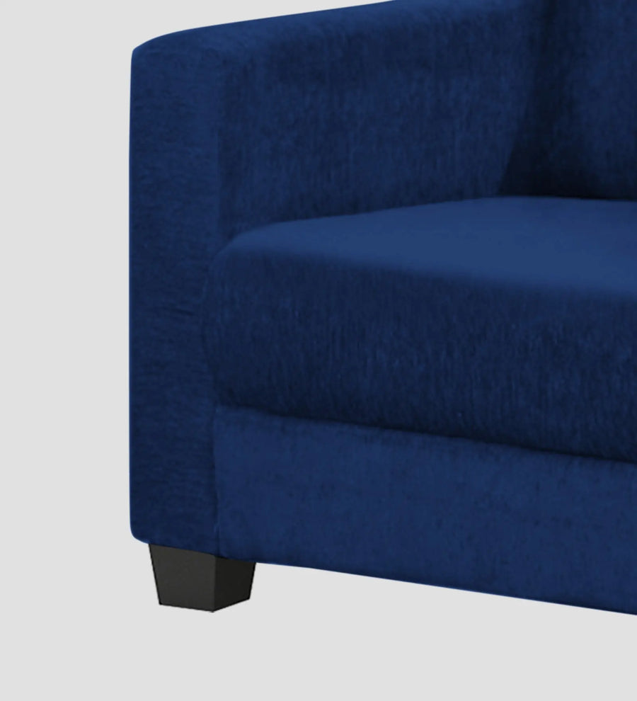 Lipu Fabric 1 Seater Sofa In Royal Blue Colour - Febonic Living