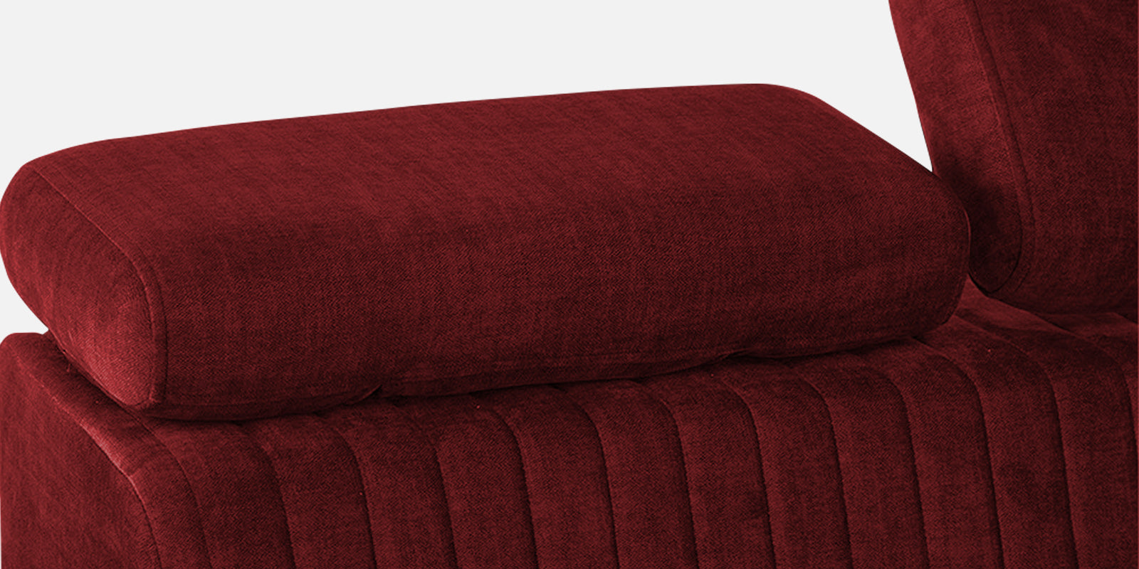 Draco Fabric Corner Sofa in Corel Red Colour