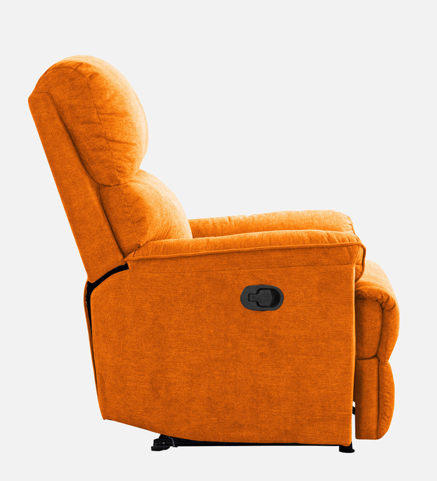 Abby Fabric 1 Seater Motorized Recliner In Vivid Orange Colour - Febonic Living