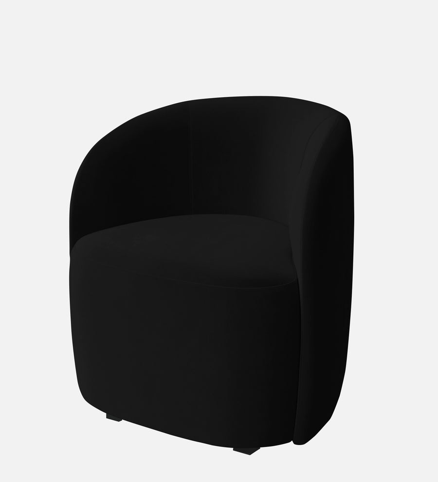 Lucky Velvet Lounge Chair In Adam Black Colour - Febonic Living