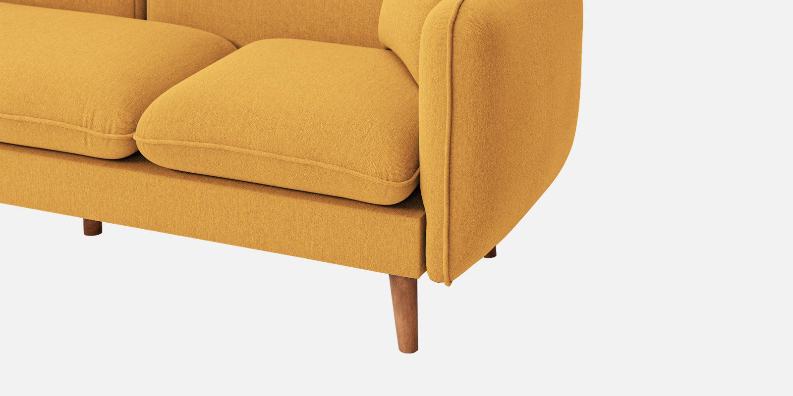 Reva Fabric 3 Seater Sofa In Blush Yellow Colour