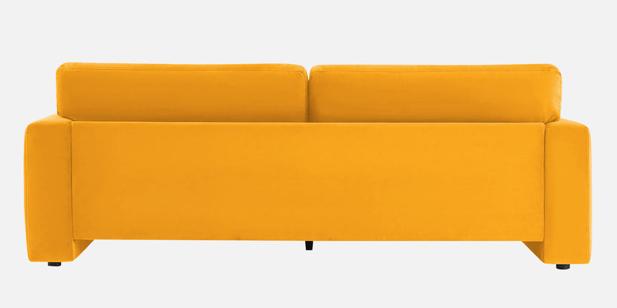Kosta Velvet 3 Seater Sofa In Safforn Yellow Colour - Febonic Living