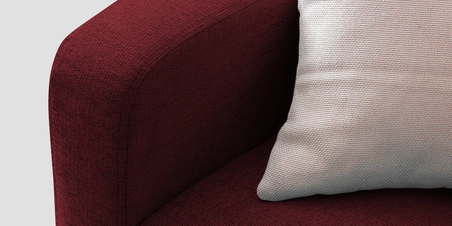 Noha Fabric 3 Seater Sofa In Blood Maroon Colour - Febonic Living