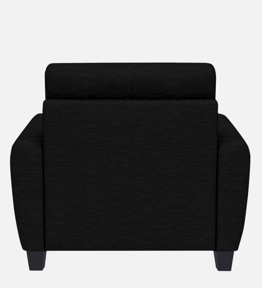 Bakadi Fabric 1 Seater Sofa In Zed Black Colour - Febonic Living