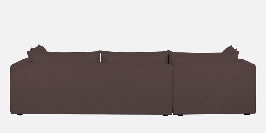 Ziggy Fabric Lhs Sectional Sofa 3 Lounger In Night Brown Colour - Febonic Living