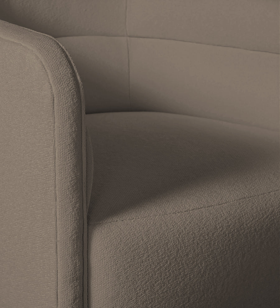 Ria Fabric Swivel Chair In Hazel Beige Colour - Febonic Living