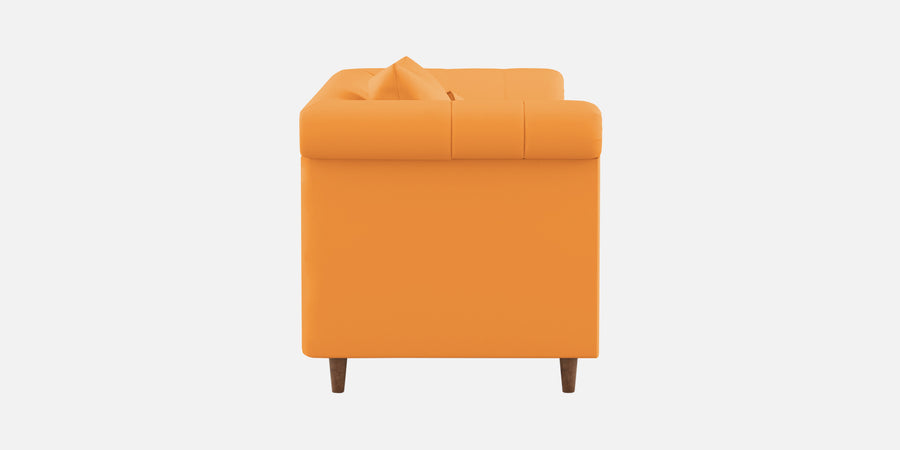 Rubi Velvet 3 Seater Sofa In Tangerine Orange Colour - Febonic Living