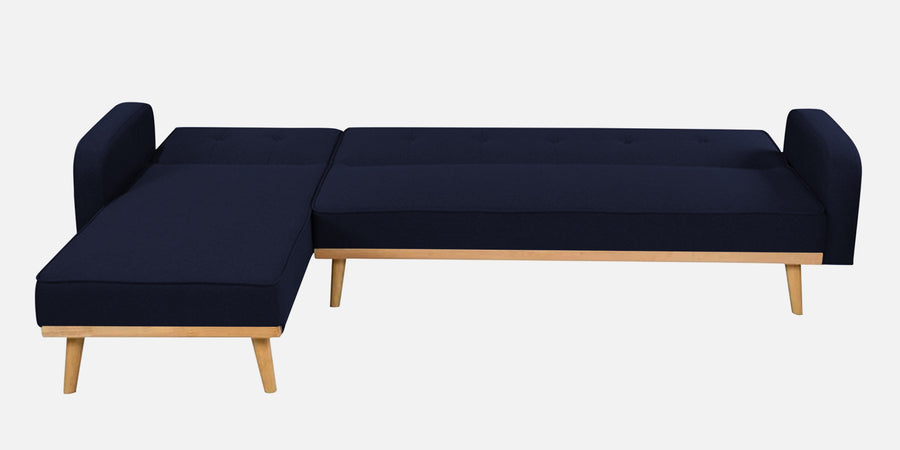 Zuno Fabric Rhs Convertible Sofa Cum Bed In Royal Blue Colour - Febonic Living