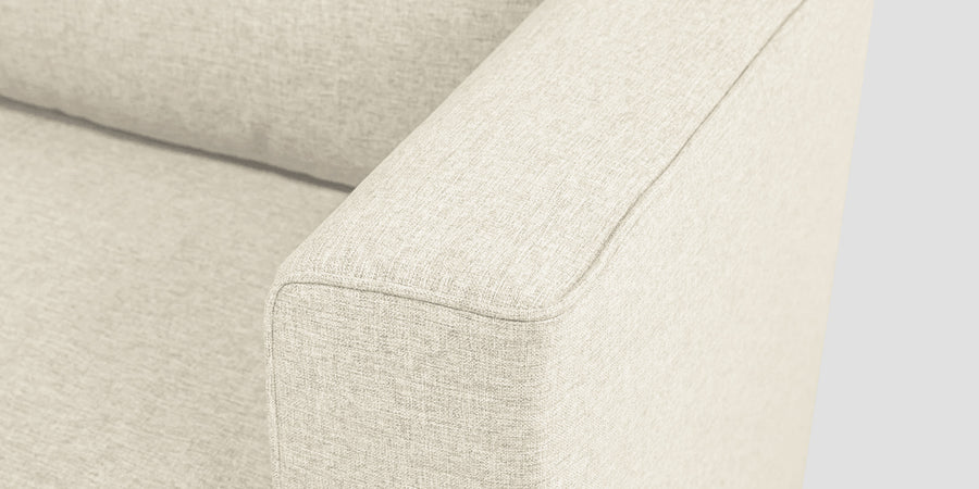 Kenia Fabric 2 Seater Foldable Sofa Cum Bed In Ivory Cream Colour - Febonic Living