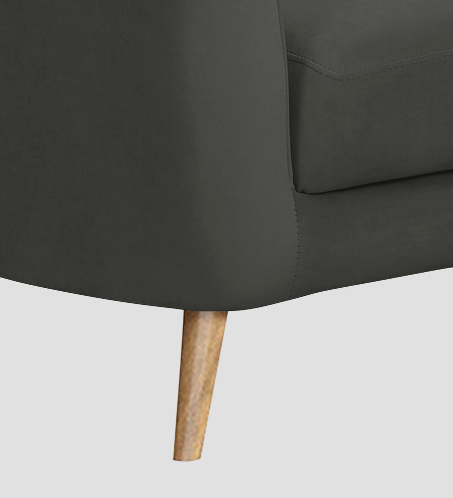 Kaylee Velvet 1 Seater Sofa In Hory Grey Colour - Febonic Living