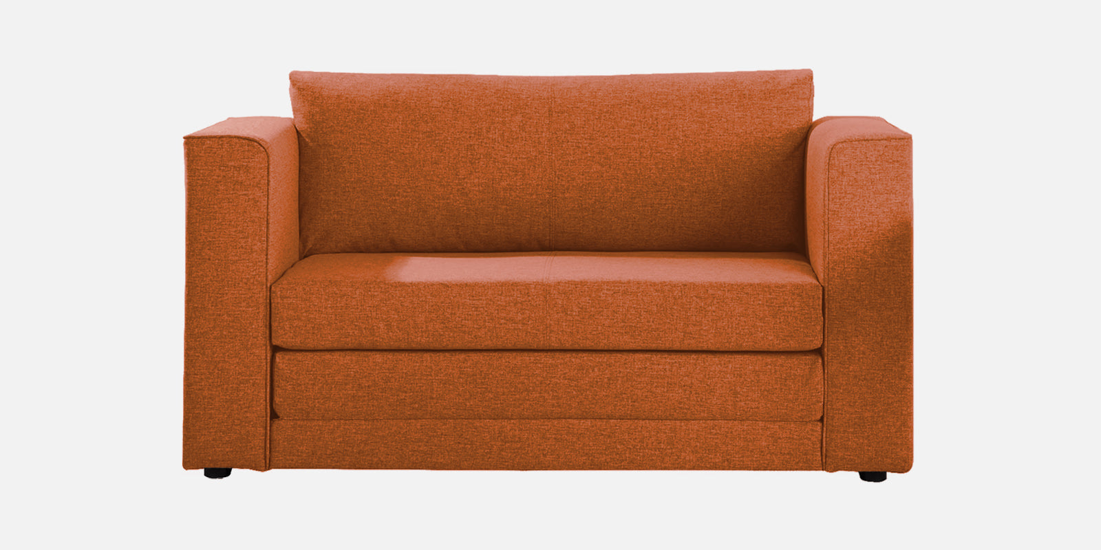 Kenia Fabric 2 Seater Convertible Sofa Cum Bed in Vivid Orange Colour