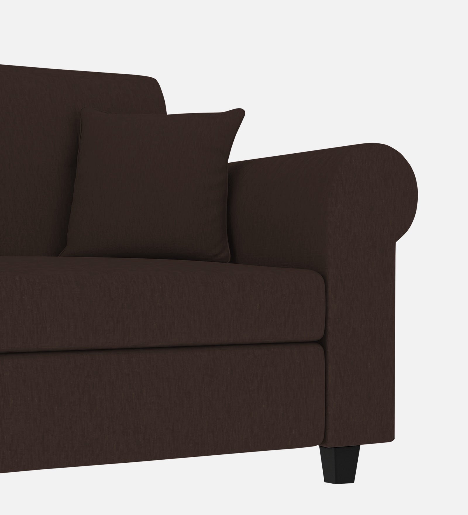 Derado Fabric 1 Seater Sofa in Coffee Brown Colour