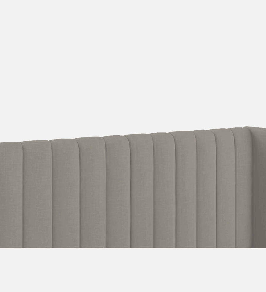 Colina Fabric Upholstered King Size Bed In Ash Grey Colour With Box Storage - Febonic Living