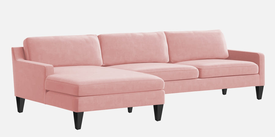 Jones Velvet Rhs Sectional Sofa 3 Lounger In Millennial Pink Colour - Febonic Living