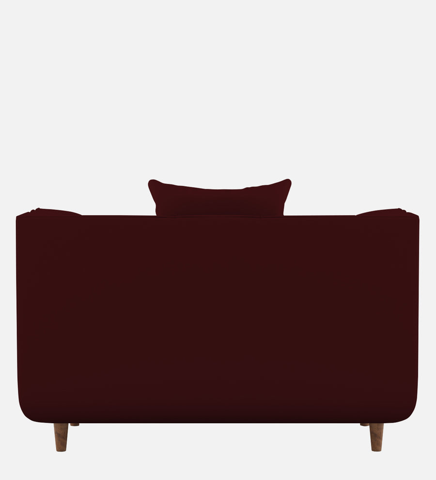 Sumo Velvet 1 Seater Sofa In Blood Maroon Colour - Febonic Living