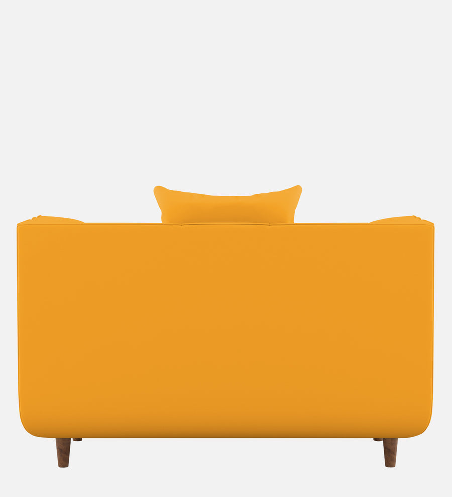 Sumo Velvet 1 Seater Sofa In Safforn Yellow Colour - Febonic Living