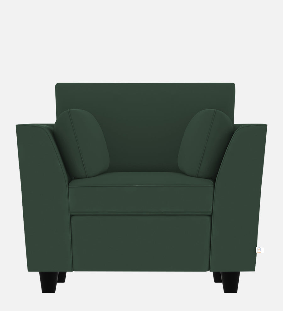 Bristo Velvet 1 Seater Sofa In Amazon Green Colour With Storage - Febonic Living