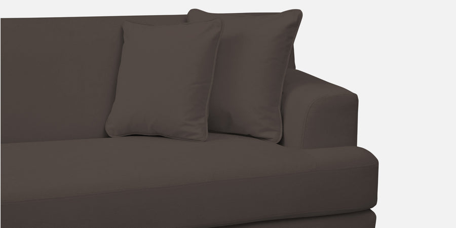 Woody Fabric Lhs Sectional Sofa 3 Lounger In Lito Brown Colour - Febonic Living