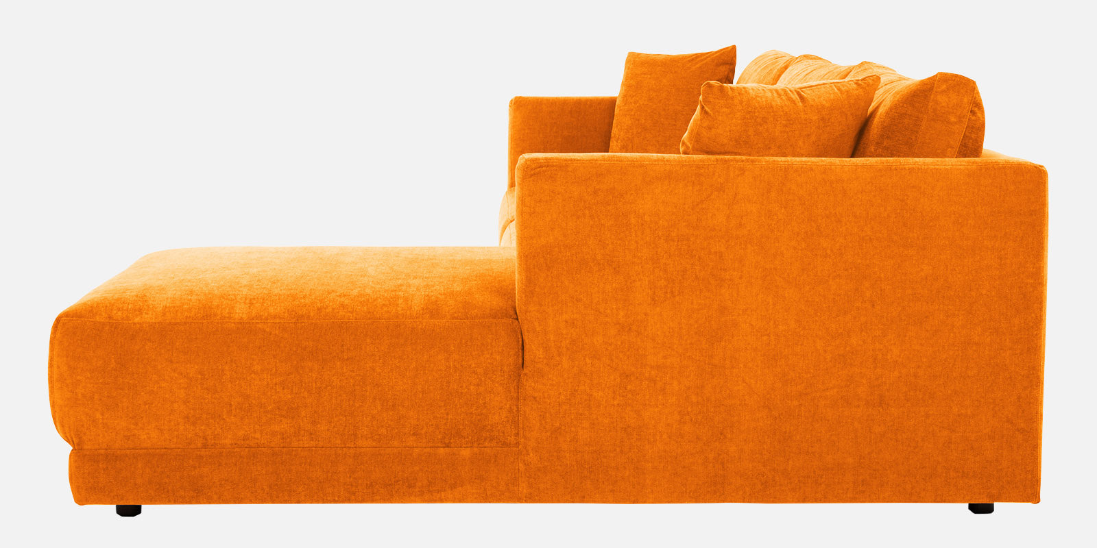 Northern Fabric LHS Sectional Sofa (3+Lounger) in Vivid orange Colour