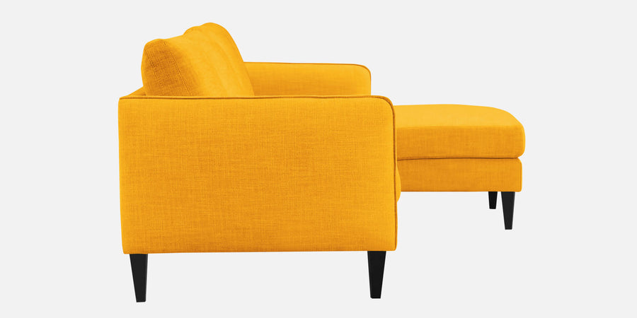 Piku Fabric Lhs Sectional Sofa 3 Lounger In Bold Yellow Colour - Febonic Living