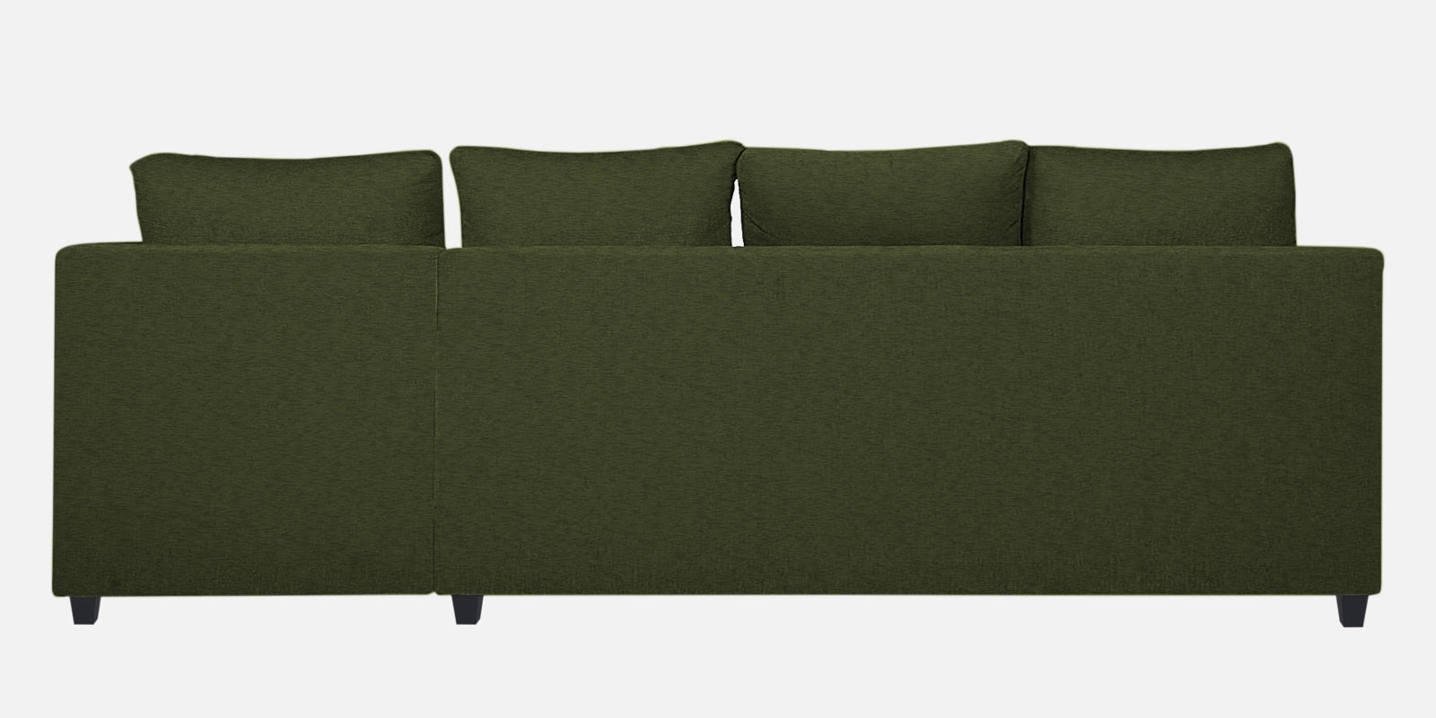 Nebula Fabric LHS Sectional Sofa (3+Lounger) in Olive Green Colour