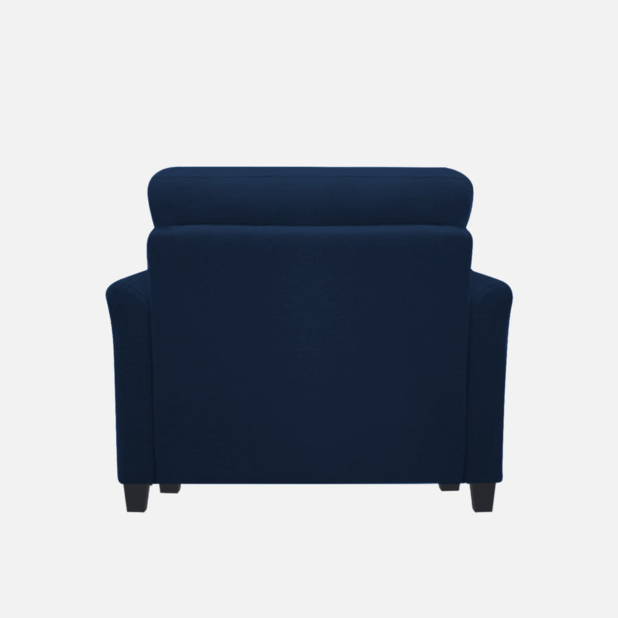 Daroo Velvet 1 Seater Sofa In Imperial Blue Colour - Febonic Living