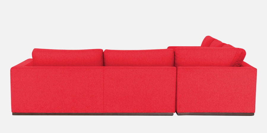 Freedom Velvet 6 Seater Rhs Corner Sofa In Ox Blood Maroon Colour With Ottoman - Febonic Living
