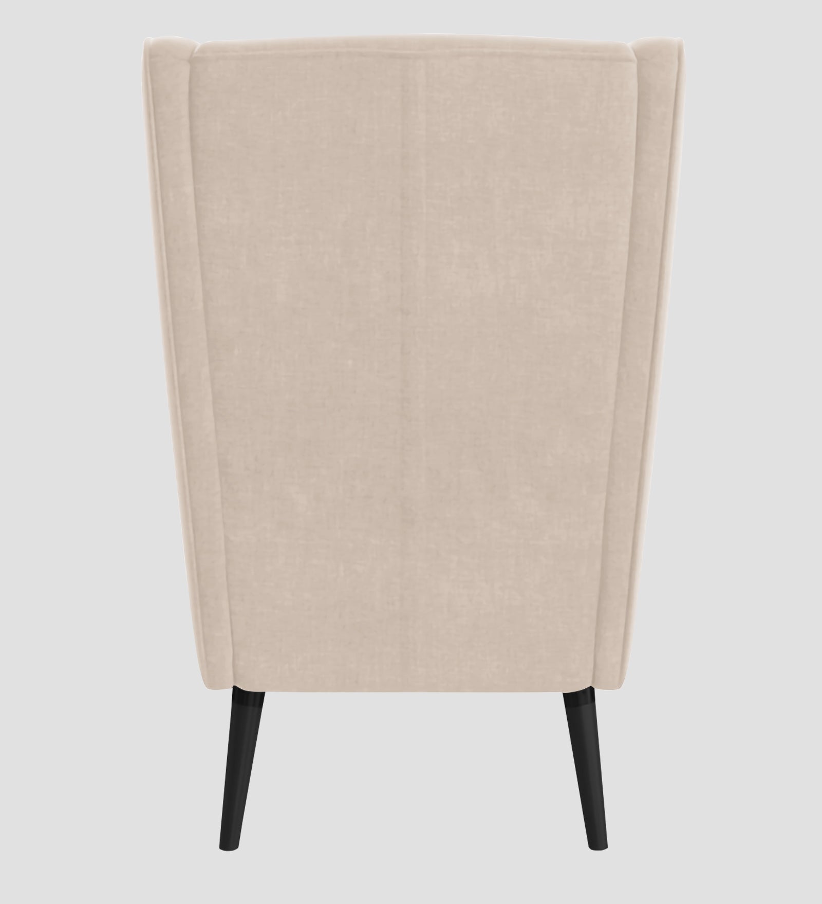 Niya Velvet 1 Seater Wing Chair in Camel Beige Colour