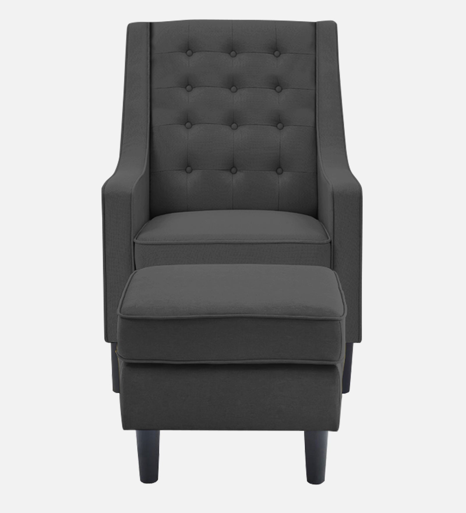 Sona Fabric Barrel Chair in Charcoal Grey Colour
