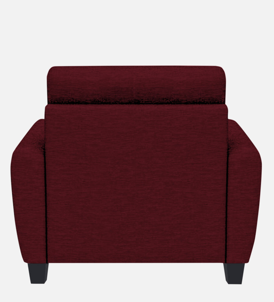 Bakadi Fabric 1 Seater Sofa In Blood Maroon Colour - Febonic Living