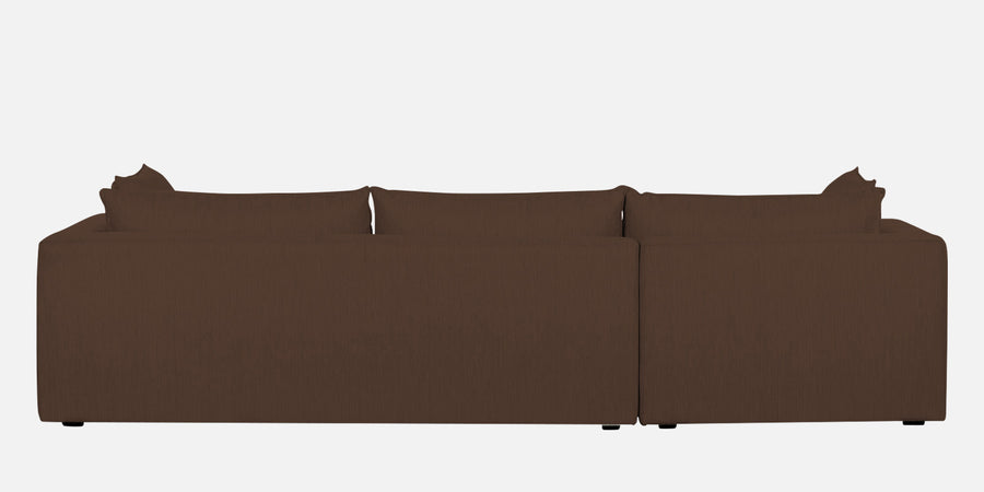 Ziggy Fabric Lhs Sectional Sofa 3 Lounger In Ash Brown Colour - Febonic Living